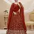 Red Zari Sequins Embroidered Georgette Lehenga Choli For Wedding