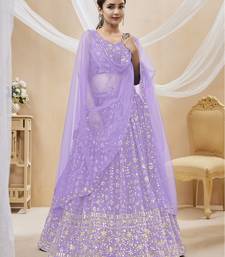 Lilac Engagement Lehenga Choli For Women