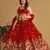 Red Zari Sequins Embroidered Georgette Designer Wedding Lehenga Choli