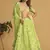 Green Georgette Sequins Work Lehenga Choli with Embroidered Net Dupatta