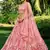 Provocative Pink Multiple Sequins And Thread Embroider Net Lehenga Choli