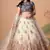 Off White Thread Zari Dori And Sequins Embroidered With Mirror Work Soft Net Designer Lehenga Choli
