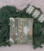 Rani pink cotton khatli hand work unstitched nazneen dupatta