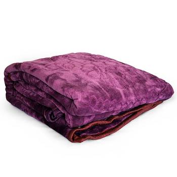 Embossed Designer Purple Double Bed Korean Blanket Deepawali Special Gift 218 4