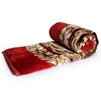 Designer Floral Print Double Bed Soft Mink Blanket Deepawali Gift 227 3