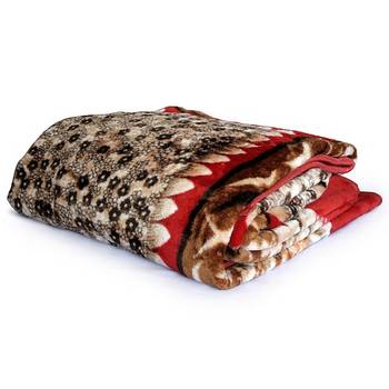 Designer Floral Print Double Bed Soft Mink Blanket Deepawali Gift 227 4
