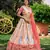 Provocative Pink Thread And Sequins Embroidered Chinon Lehenga Choli For Wedding