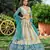 Rama Green Thread And Sequins Embroidered Chinon Party Wear Lehenga Choli