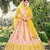  Yellow Thread And Sequins Embroidered Chinon Lehenga Choli For Bride