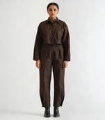 Brown cotton pant set