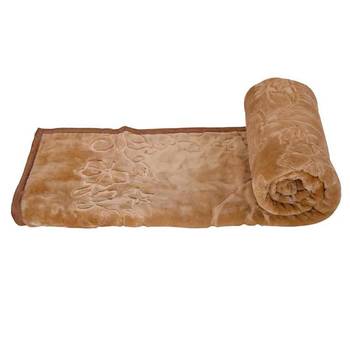 Rich Quality Camel Brown Single Bed Mink Blanket Diwali Gift 112 1