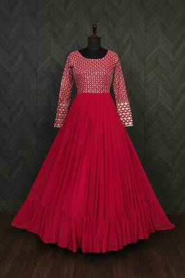 Fancy and ethnic pink colour party gown with heavy sequins work 5
