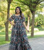 Trendy black colour long kurti for ethnic and party looks