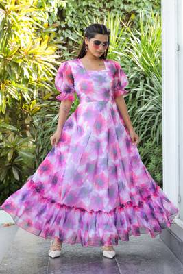 Trendy pink colour long kurti for ethnic and party looks 4