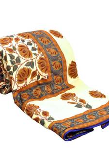 Jaipuri Style Golden Print Double Bed Ac Comforter Diwali Special Gift 301