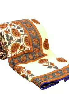 Jaipuri Style Golden Print Double Bed Ac Comforter Diwali Special Gift 301