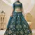 Blue Sequins Foil & Zari Embroidered Art Silk Lehenga Choli