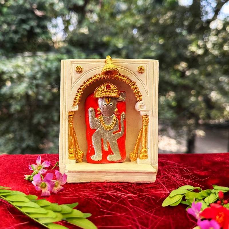 Balaji Maharaj Multicolor Idol In Marble For Car Dashboard Office Table And Home Temple
