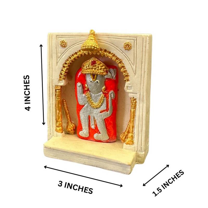 Balaji Maharaj Multicolor Idol In Marble For Car Dashboard Office Table And Home Temple