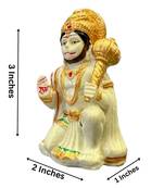 Marble Made Gloss Finish White Hanuman Ji Murti