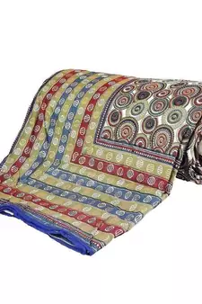 Handblock Print Multicolor Cotton Double Bed Dohar Diwali Gift 308