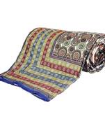 Handblock Print Multicolor Cotton Double Bed Dohar Diwali Gift 308