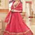 Pink Thread Zari Dori And Sequins Embroidered Organza Lehenga Choli For Bride