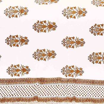 Brown Floral Designer Cotton Double Bed Comforter Deepawali Gift 606 3