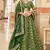 Green Thread Zari Dori And Sequins Embroidered Art Silk Lehenga Choli For Bride