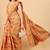 Korams Design Peach Designer Cotton LInen Woven Saree With Blouse For Women