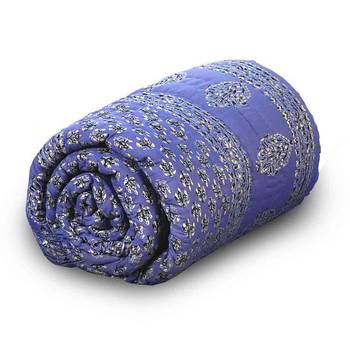 Pure Cotton Jaipuri Handblock Single Bed Comforter Deepawali Special Gift 209 1