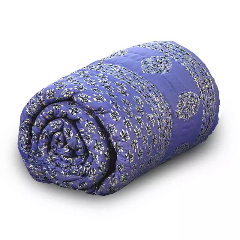 Pure Cotton Jaipuri Handblock Single Bed Comforter Deepawali Special Gift 209
