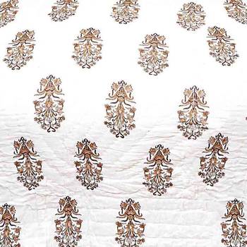 Designer Floral Block Print Single Bed Comforter Diwali Special Gift 210 3