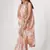 White Sequins Embroidery On Digital Printed Organza Indian Saree