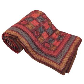 Ethnic Jaipuri Print Cotton Double Bed Razai Quilt Deepawali Special Gift 301 1