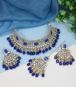 traditional pearl kundan choker jewellery necklace set with maang tikka