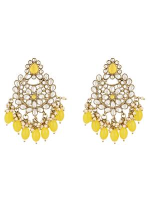 traditional pearl kundan studded choker jewellery necklace set with maang tikka 3