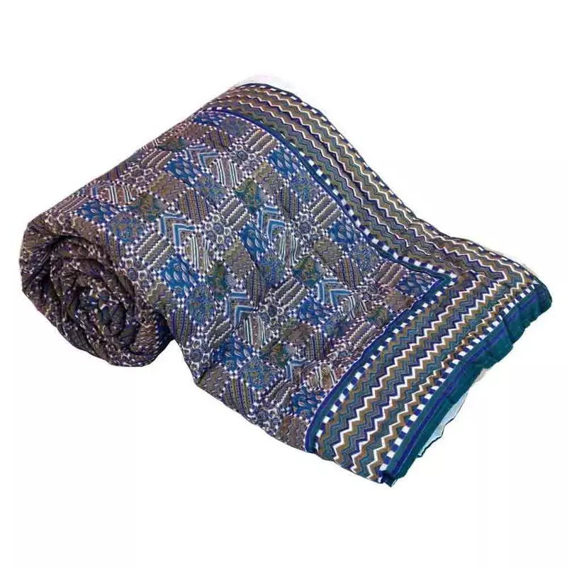 Jaipuri Golden Designer Cotton Double Razai Quilt Deepawali Gift 306