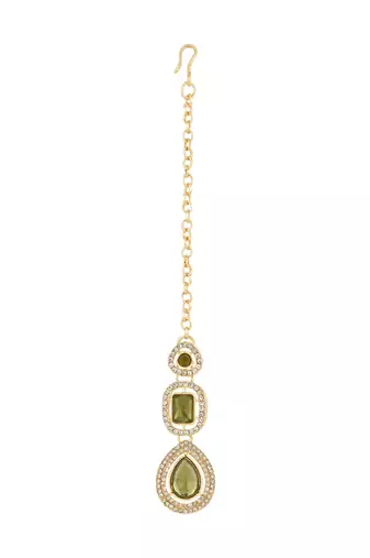 traditional kundan & stone choker necklace jewellery with earrings & maang tikka set