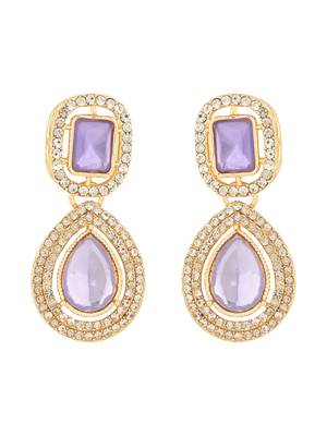 stylish traditional kundan stone necklace jewellery set 3