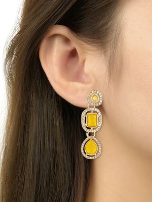 traditional kundan & stone choker necklace jewellery with earrings & maang tikka set 5