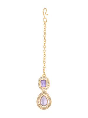 stylish traditional kundan stone necklace jewellery set 4