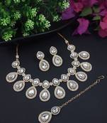traditional kundan & stone studded choker necklace jewellery with earrings set