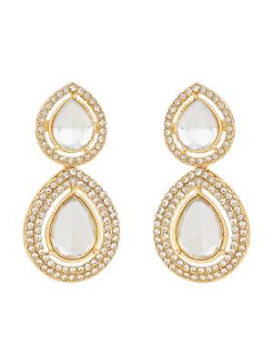 traditional kundan & stone studded choker necklace jewellery with earrings set 3
