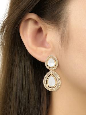 traditional kundan & stone studded choker necklace jewellery with earrings set 5