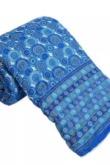 Hand Block Printed Cotton Double Bed Razai Quilt Diwali Gift 310