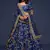 Blue Thread Zari And Sequins Embroidered Art Silk Designer Lehenga Choli