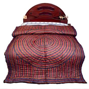 Attractive Handblock Print Cotton Double Bed Quilt Diwali Gift 318 2