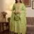 Pista Chanderi Banarasi silk zari woven design dress material