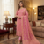 Pink Chanderi Banarasi silk zari woven design dress material